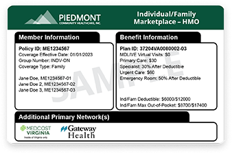 ID card of Individual/Family Marketplace (Exchange)