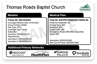 ID card of Thomas Road Baptist Church Employees