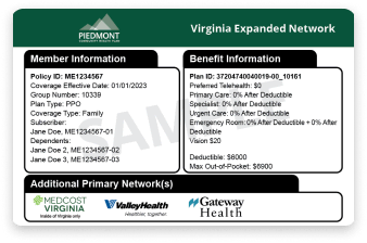 ID card of Virginia Expanded Network